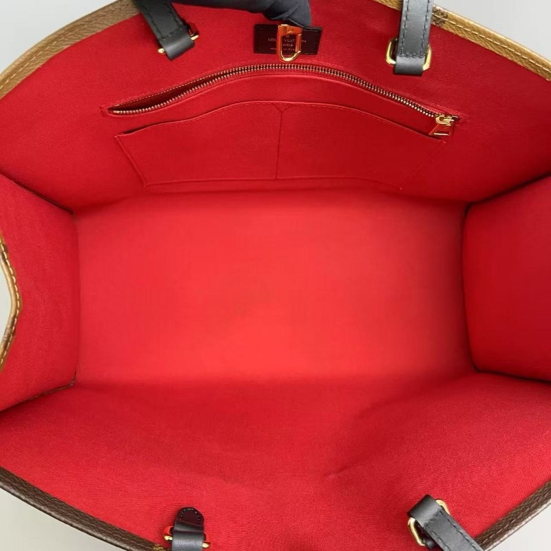 LV路易威登Onthego GM大號老花tote 托特包晶片款-8