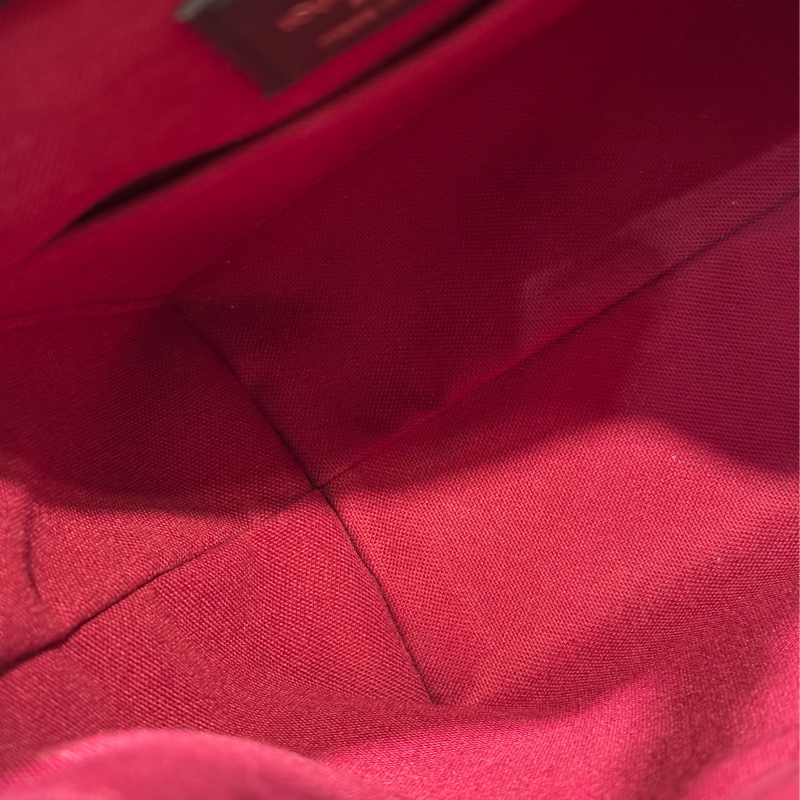 LV花紋拼黑皮革後背包-43