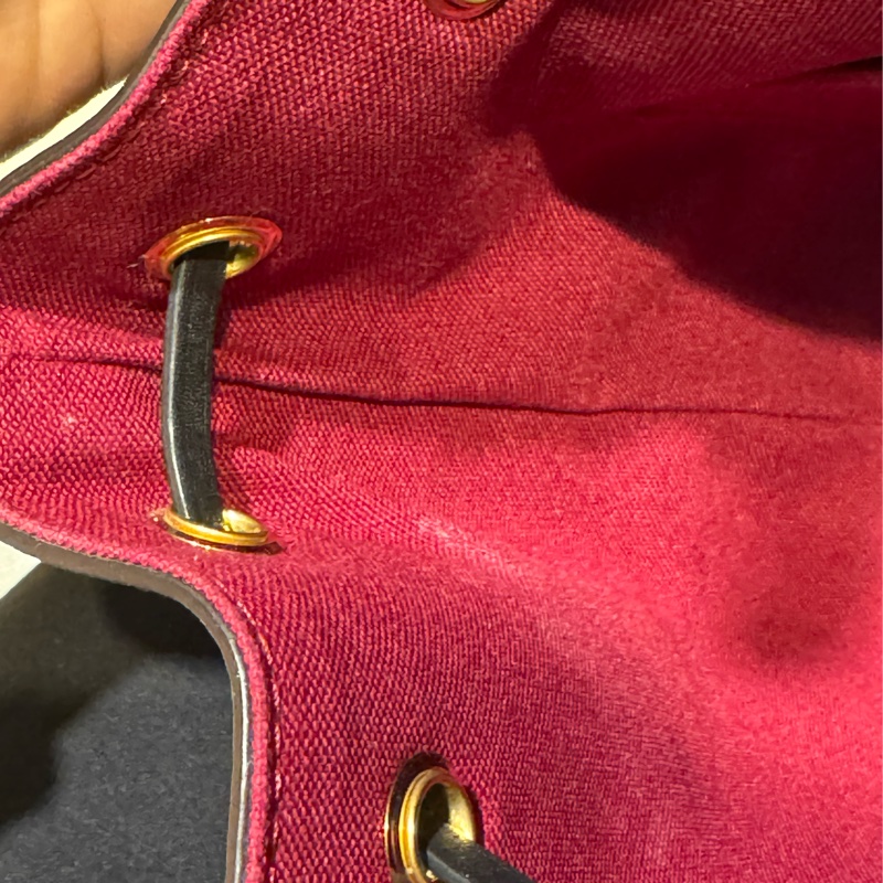 LV花紋拼黑皮革後背包-48
