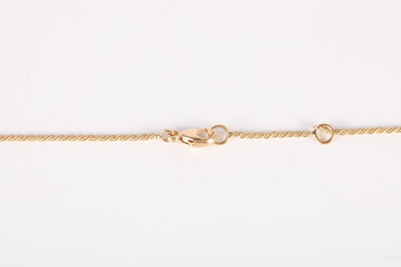 Boucheron(寶詩龍)18K黃金 鑽石 黃金 波西米亞水滴項鏈 W96498 18K-4