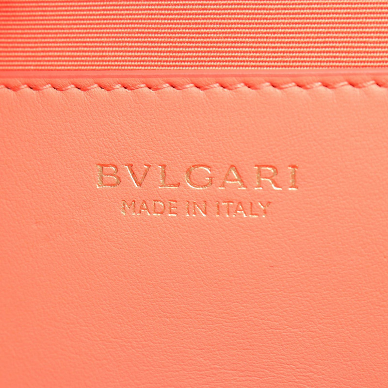 BVLGARI Serpenti 單肩包 帆布 皮革 白色 紅色 二手 女士-3