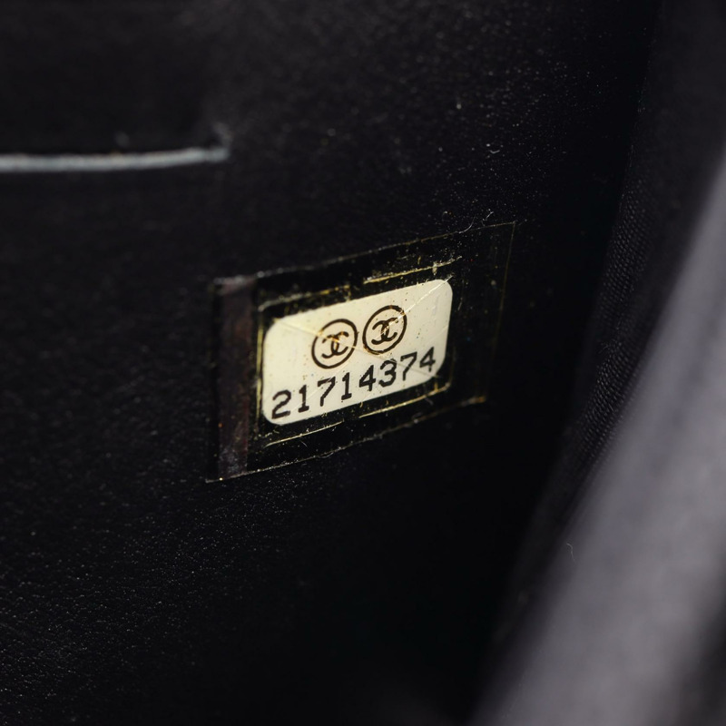 CHANEL Boy chanel 圓形皮夾 皮革 黑色 二手 女款 GHW COCO CC-4