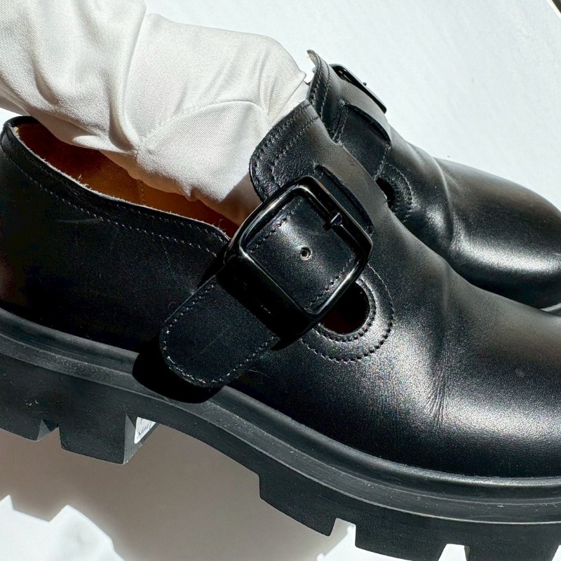 Maison Margiela 黑皮圓頭休閒鞋 麵包鞋-1