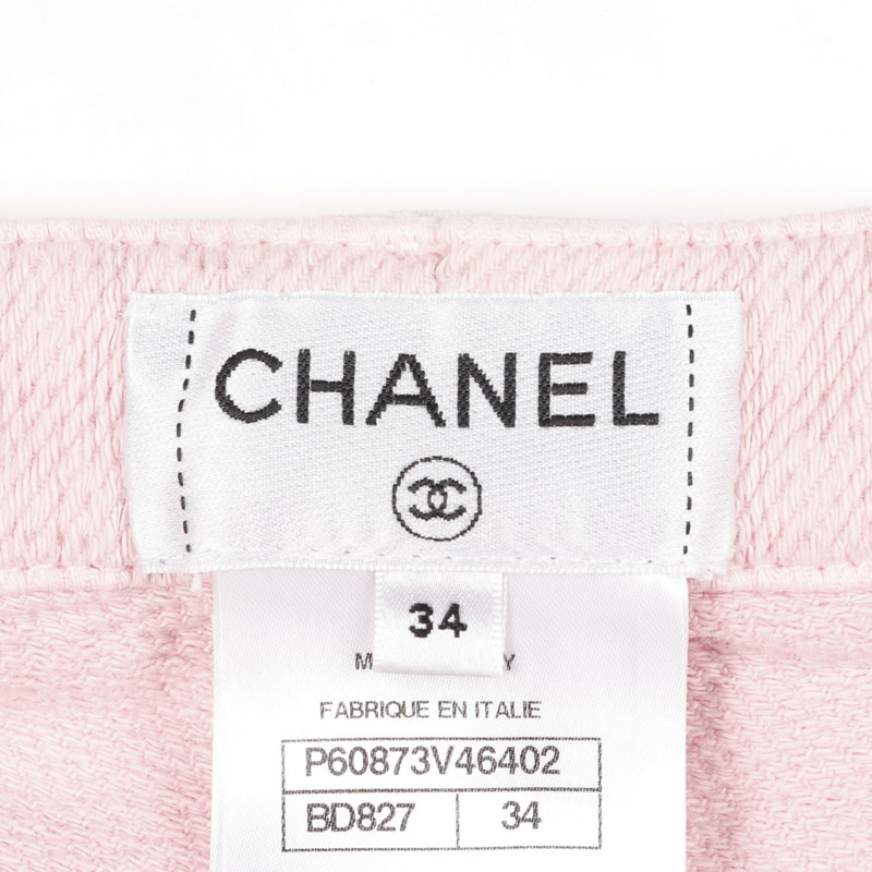 CHANEL COCO Mark 褲子 P60873V46402 棉質粉紅二手女款 #34 CC-2