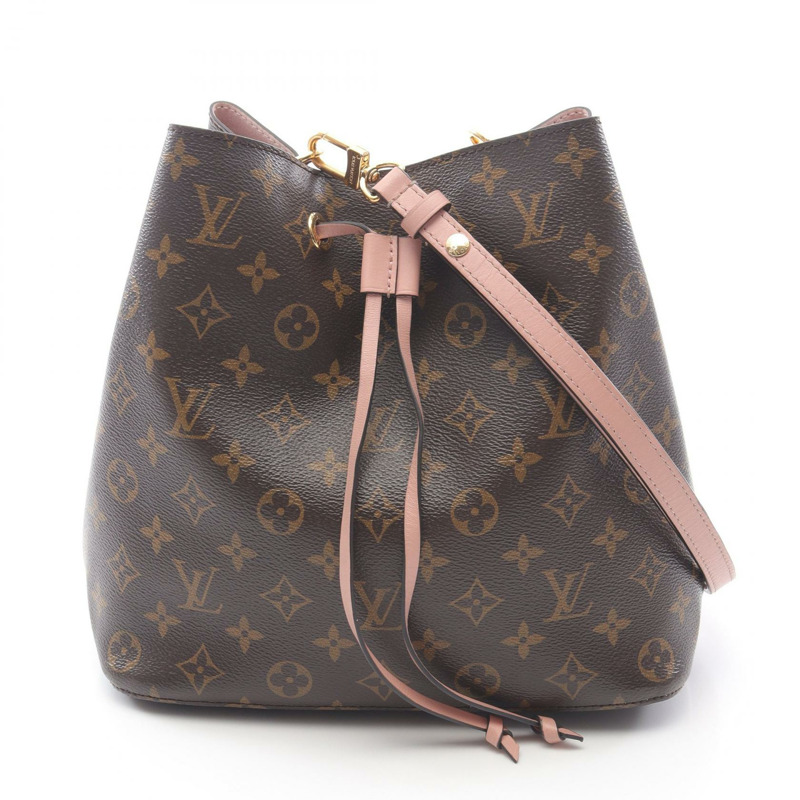 LOUIS VUITTON NeoNoe 單肩包 M44022 Monogram 帆布 粉紅玫瑰貴賓犬 二手-0
