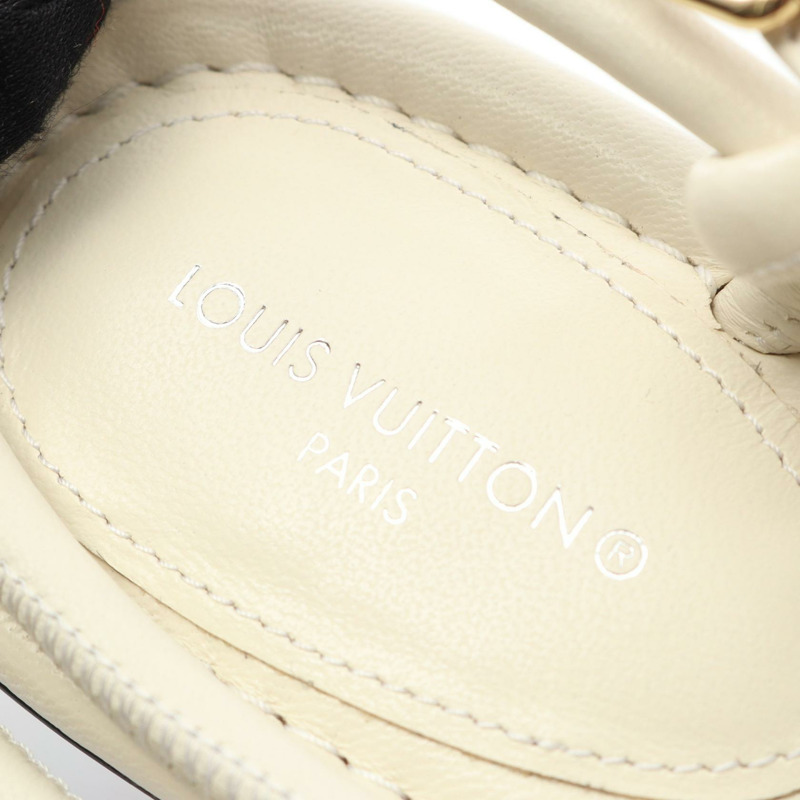 路易威登 (LOUIS VUITTON) 經典Logo涼鞋,白色真皮,36.5碼,二手女款-4
