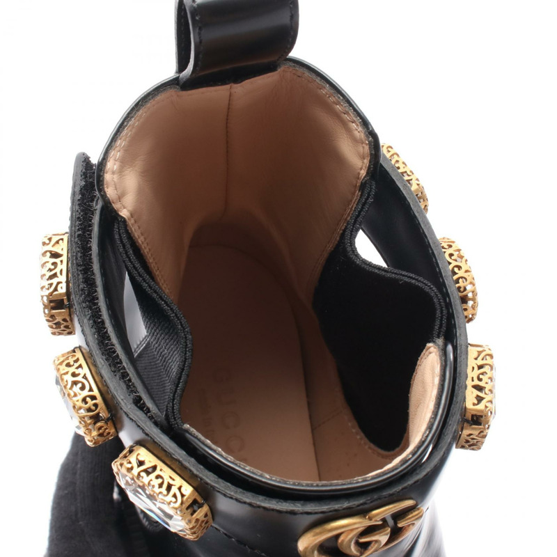 GUCCI GG Marmont 女款皮靴 550036 黑色 36碼-8