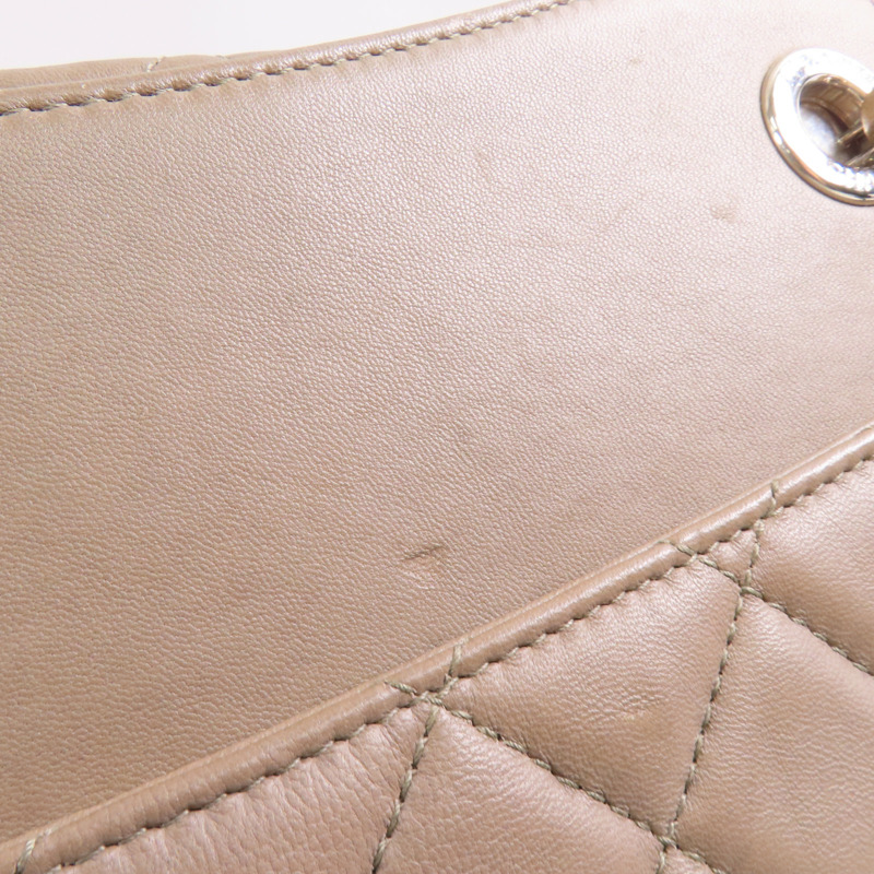 CHANEL 牛皮皮革Chain Shoulder銀扣鏈帶肩背袋-9