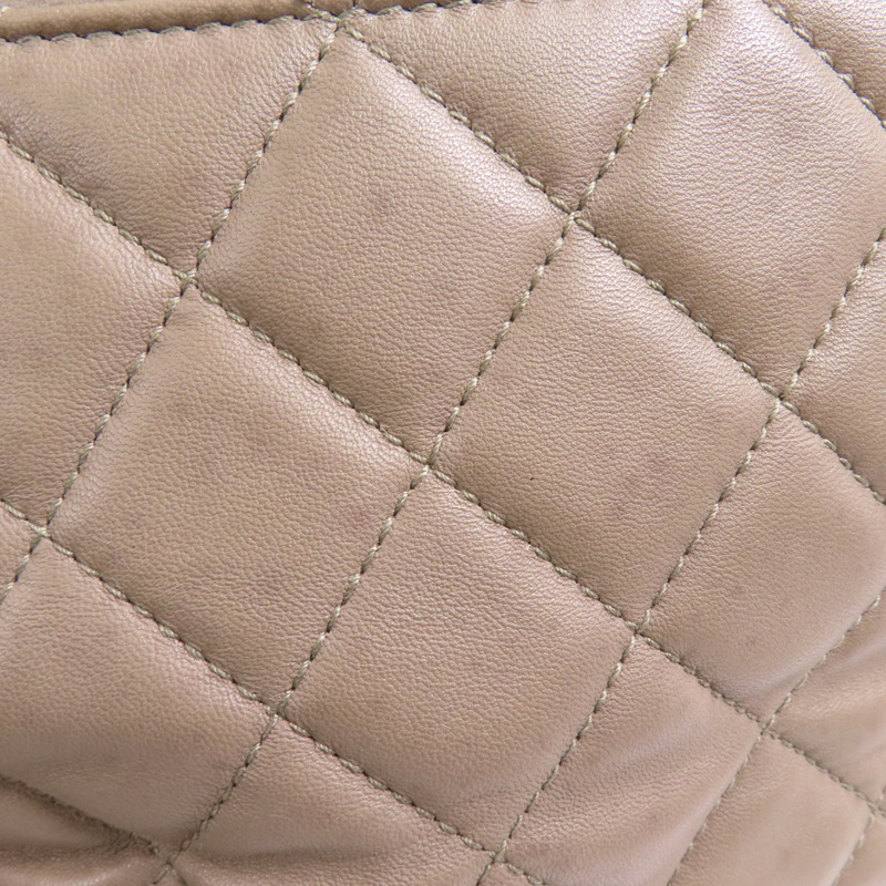 CHANEL 牛皮皮革Chain Shoulder銀扣鏈帶肩背袋-11