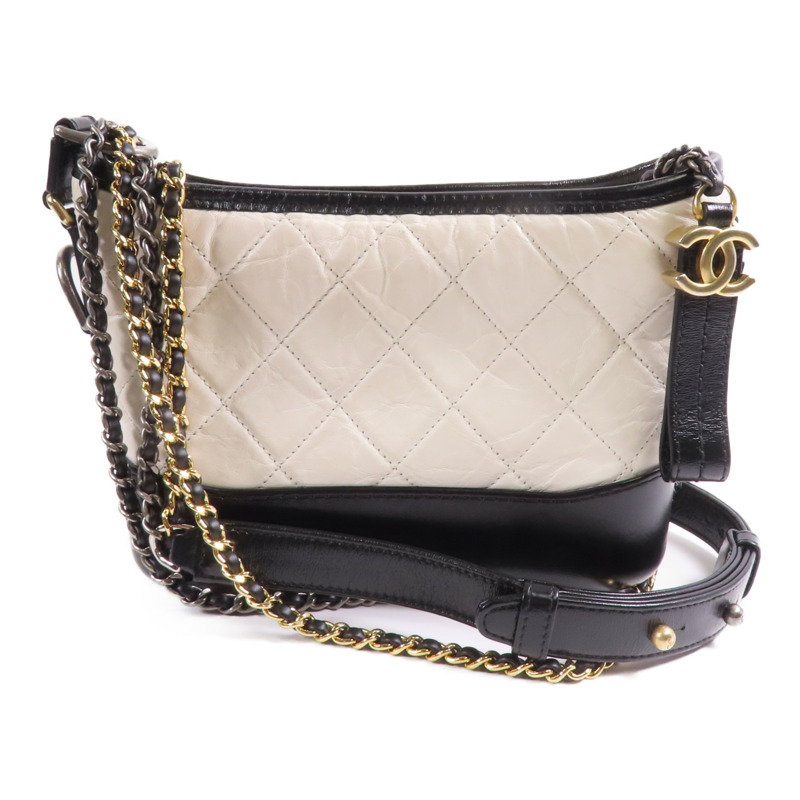 CHANEL 牛皮皮革Gabrielle Small金扣鏈帶肩背袋-0