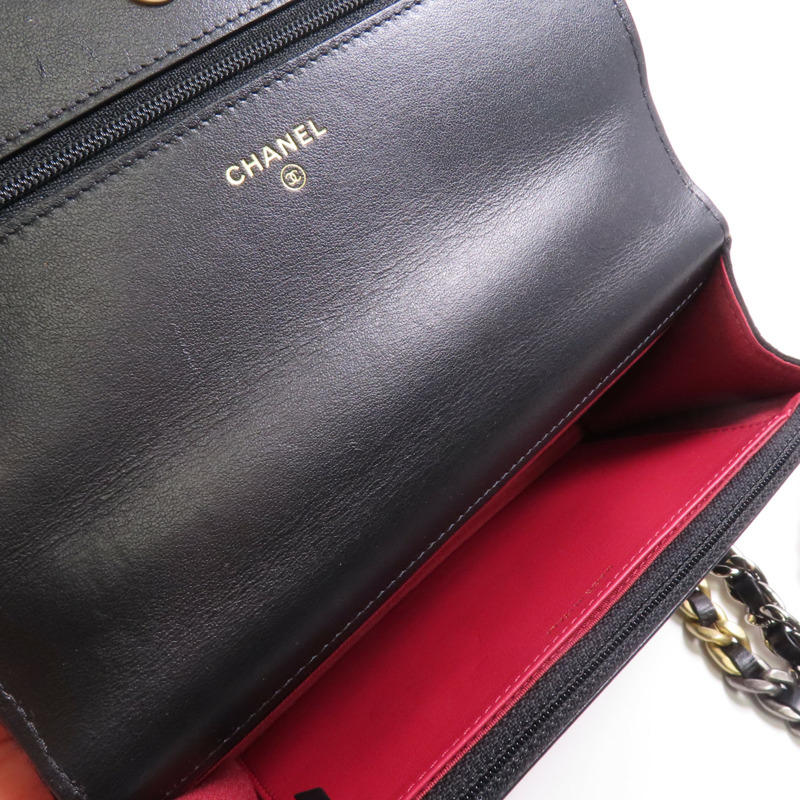 CHANEL 帆布19WOC Wallet On Chain鏈帶肩背袋-10