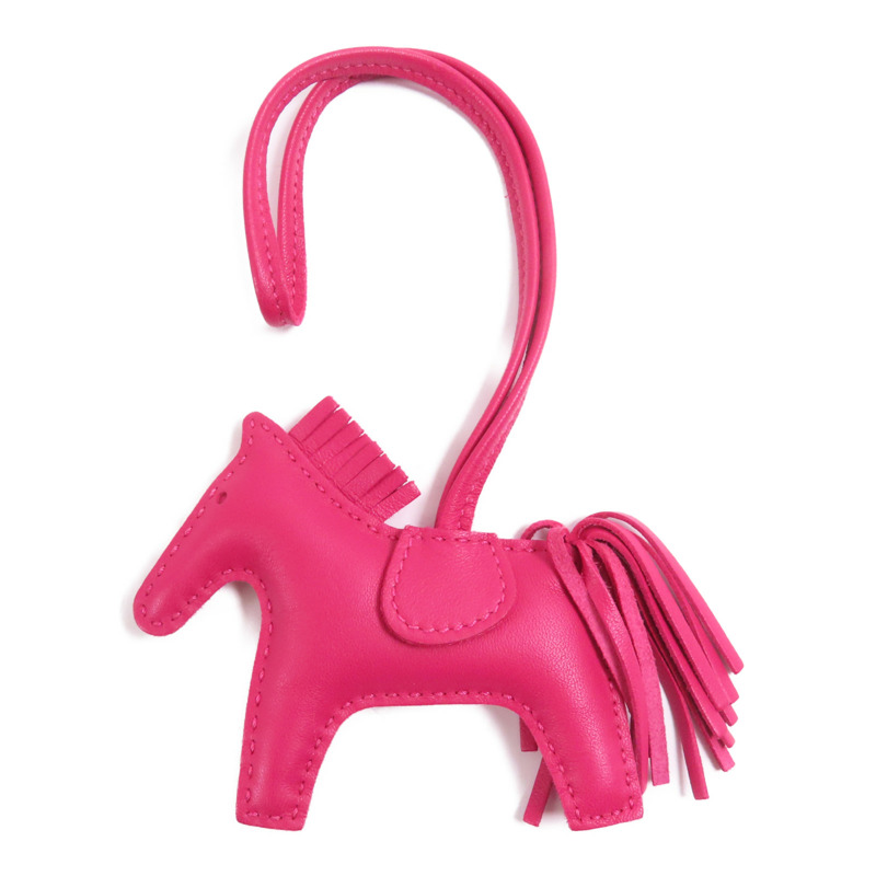 HERMES Milo皮革Rodeo PM掛飾Red-2