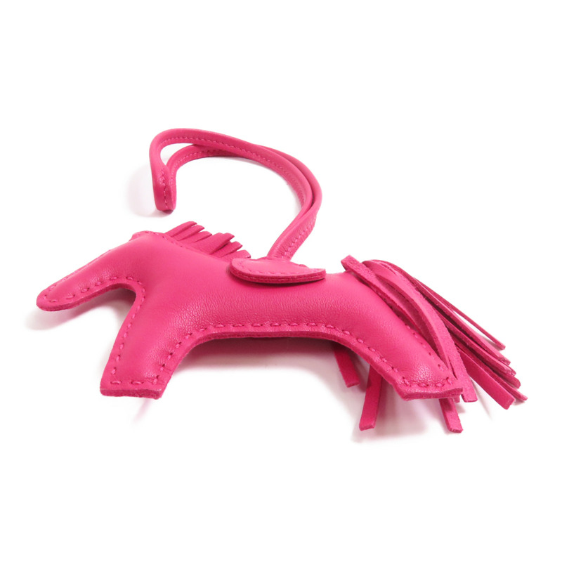 HERMES Milo皮革Rodeo PM掛飾Red-3