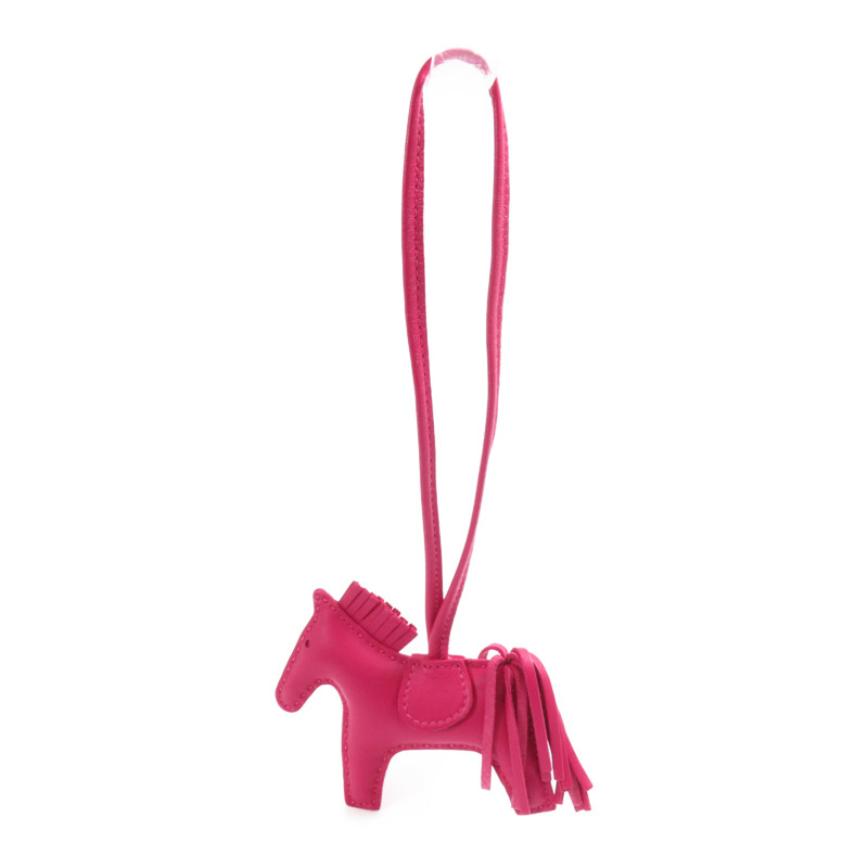 HERMES Milo皮革Rodeo PM掛飾Red-8