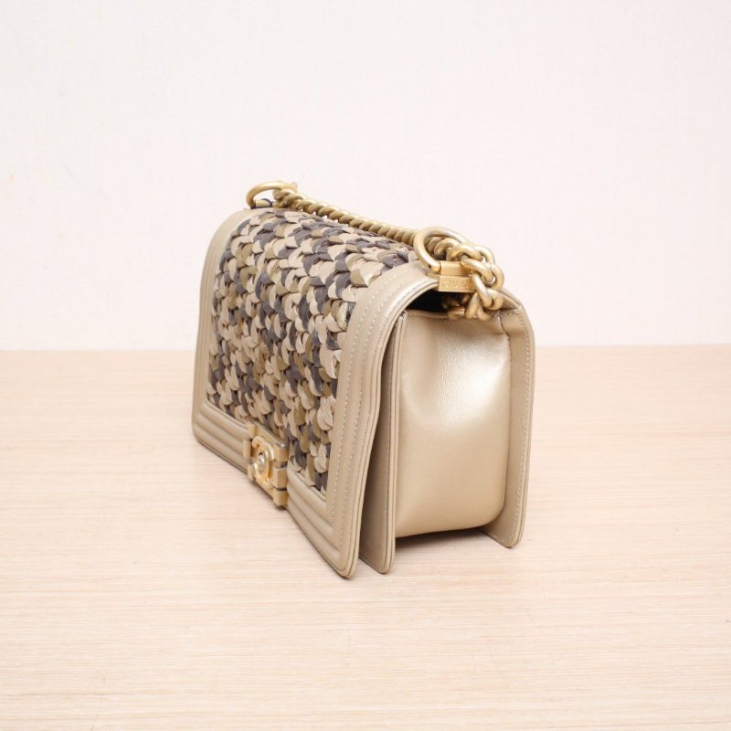 CHANEL(香奈兒) Leboy 中號 25cm 金色 25開 金扣-3