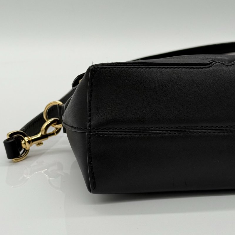 (絕版稀有品♥️包況超好) FENDI 黑色 牛皮 小怪獸系列 黃眼睛 老佛爺 手提包 斜背包 單肩包-5