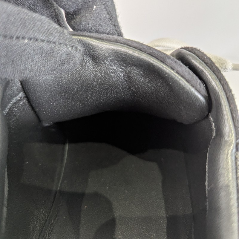 莉亞精品♡Hermes 黑皮革白底運動鞋 尺碼39-10
