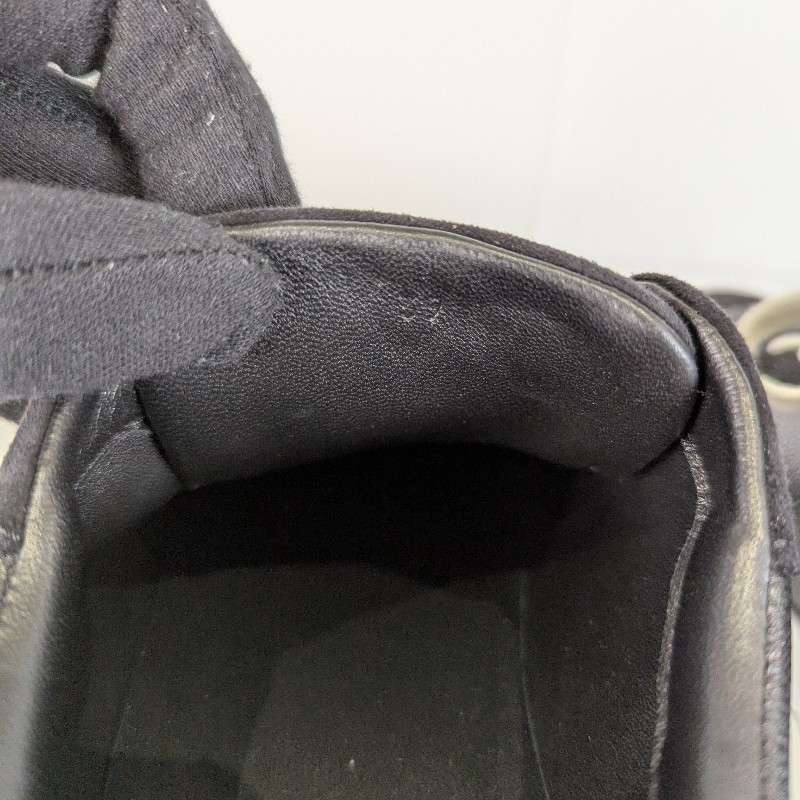 莉亞精品♡Hermes 黑皮革白底運動鞋 尺碼39-11
