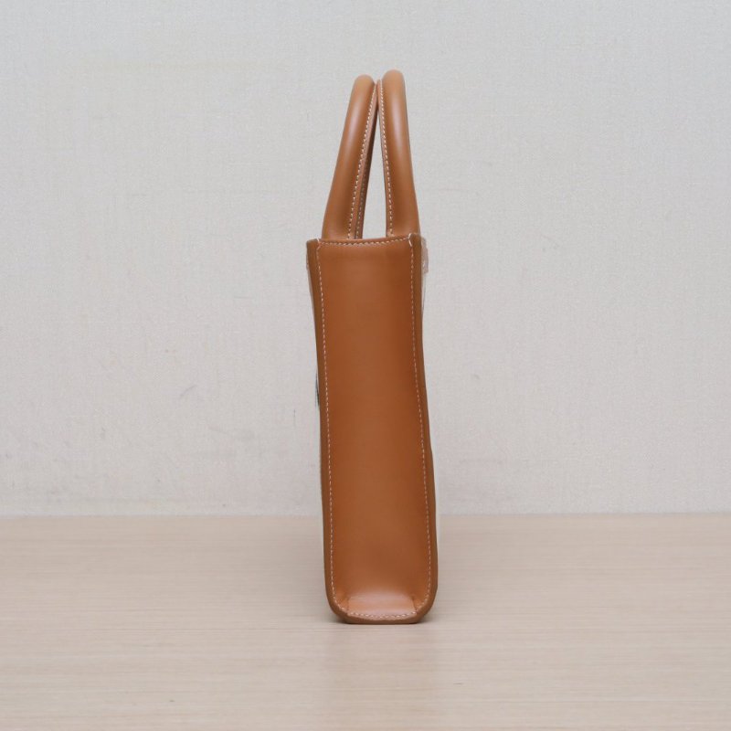 CELINE(思琳) CABAS 標誌印花豎款手袋 迷你 金棕色 /帆布-4