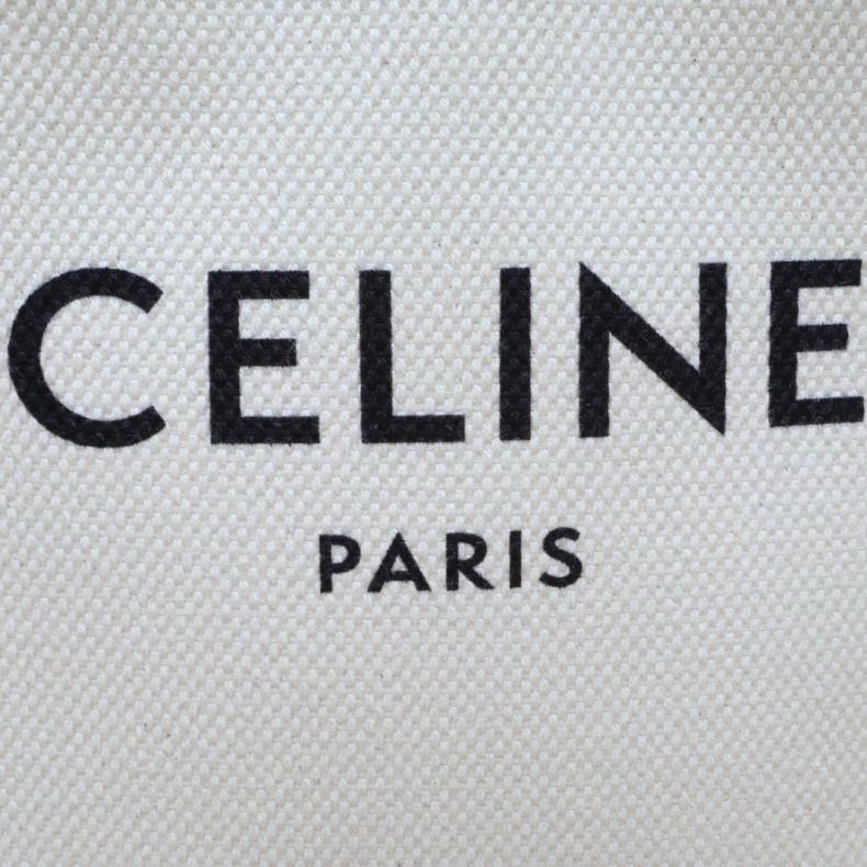 CELINE(思琳) CABAS 標誌印花豎款手袋 迷你 金棕色 /帆布-7
