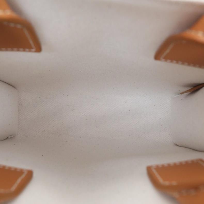 CELINE(思琳) CABAS 標誌印花豎款手袋 迷你 金棕色 /帆布-8