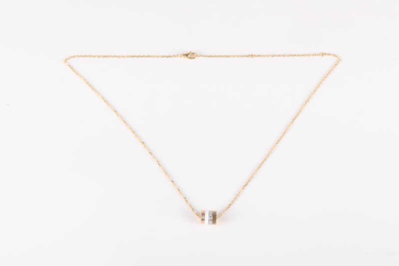 Boucheron(寶詩龍)18K黃金 18K玫瑰金 鑽石 Quatre White 吊墜項鏈-5