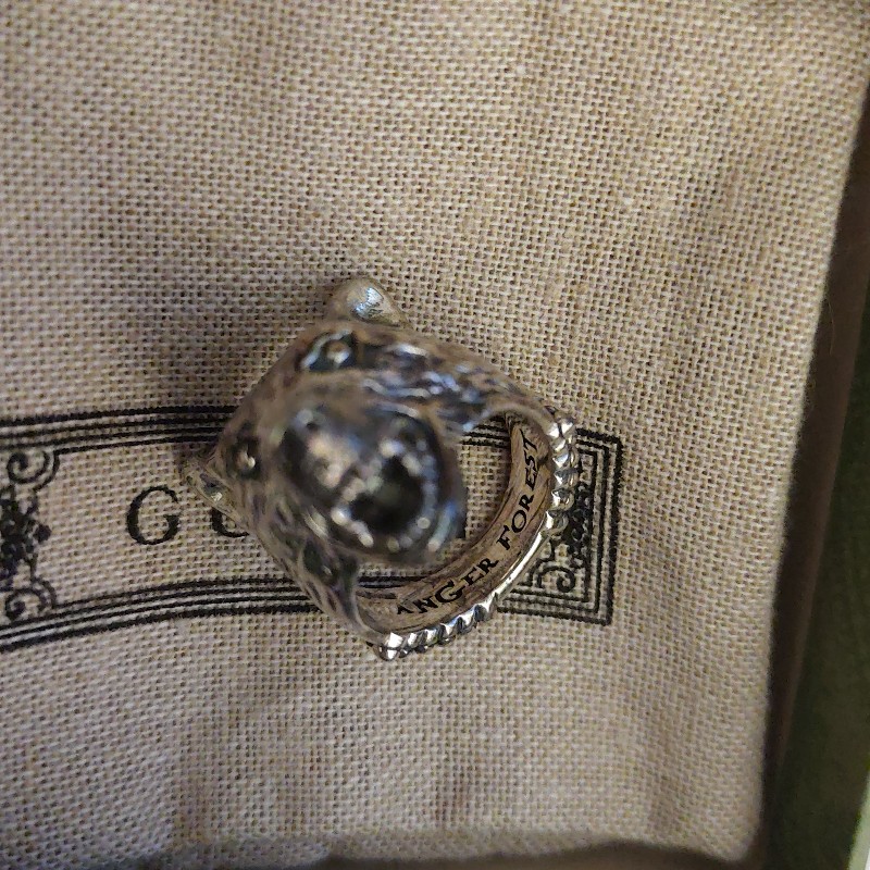 Gucci 狼頭戒指925銀-7