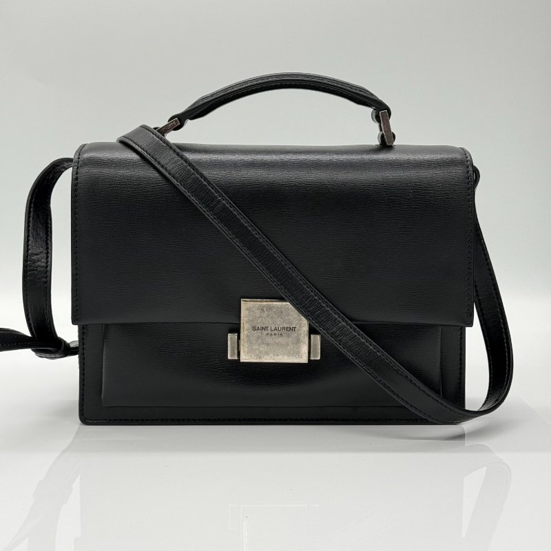 SAINT LAURENT 聖羅蘭 Bellechasse 黑色牛皮 手提包 斜背包 單肩包-1