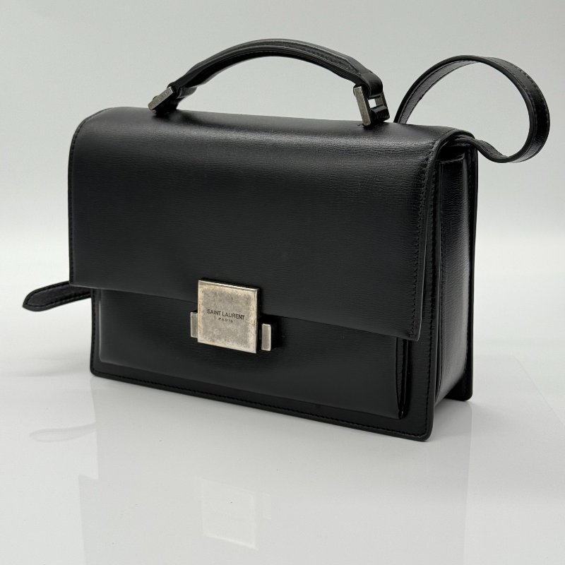 SAINT LAURENT 聖羅蘭 Bellechasse 黑色牛皮 手提包 斜背包 單肩包-2