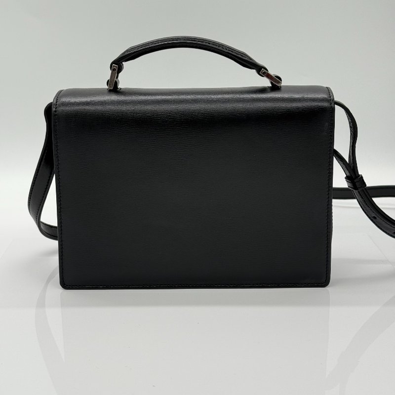 SAINT LAURENT 聖羅蘭 Bellechasse 黑色牛皮 手提包 斜背包 單肩包-3