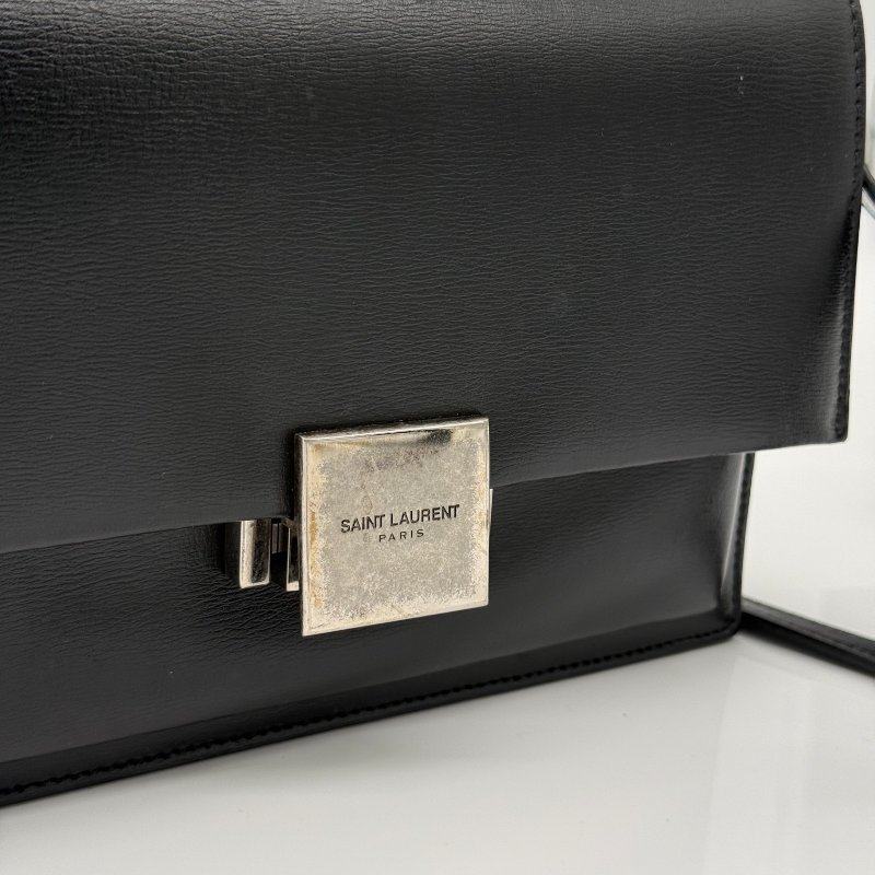 SAINT LAURENT 聖羅蘭 Bellechasse 黑色牛皮 手提包 斜背包 單肩包-10