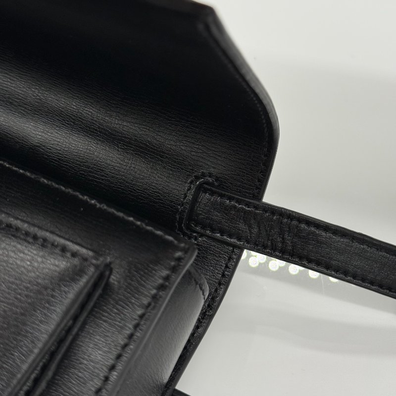SAINT LAURENT 聖羅蘭 Bellechasse 黑色牛皮 手提包 斜背包 單肩包-14
