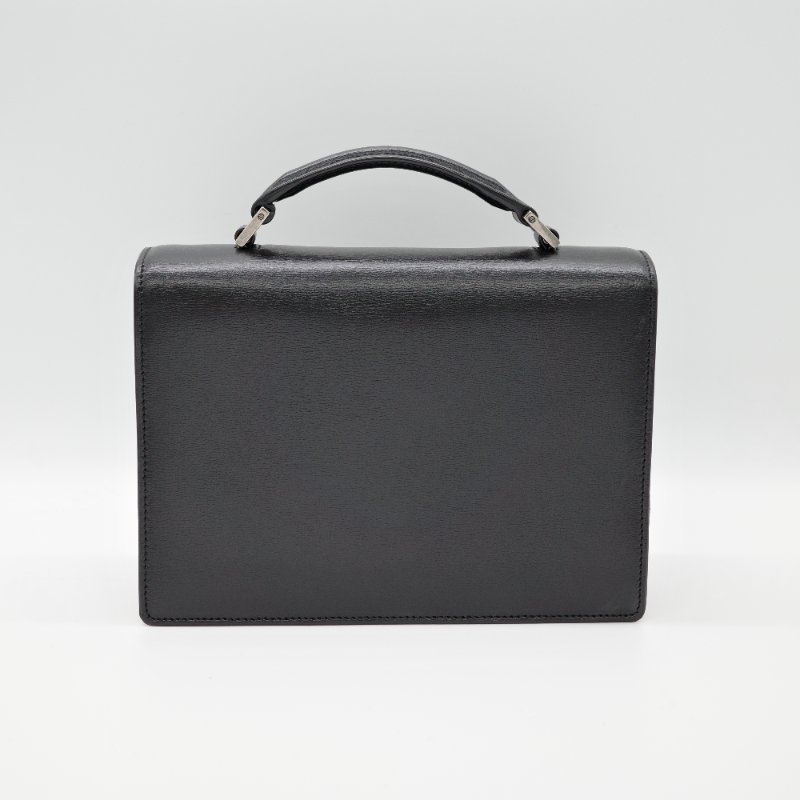 SAINT LAURENT 聖羅蘭  Bellechasse 黑色牛皮 手提包 斜背包 單肩包-2