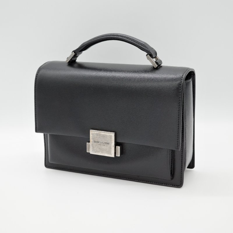 SAINT LAURENT 聖羅蘭  Bellechasse 黑色牛皮 手提包 斜背包 單肩包-3