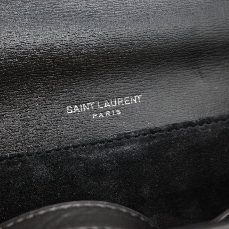 SAINT LAURENT 聖羅蘭  Bellechasse 黑色牛皮 手提包 斜背包 單肩包-22