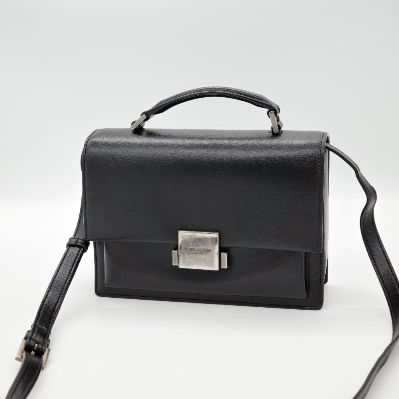 SAINT LAURENT 聖羅蘭  Bellechasse 黑色牛皮 手提包 斜背包 單肩包-24