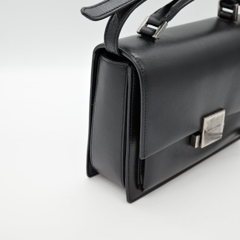 SAINT LAURENT 聖羅蘭  Bellechasse 黑色牛皮 手提包 斜背包 單肩包-25