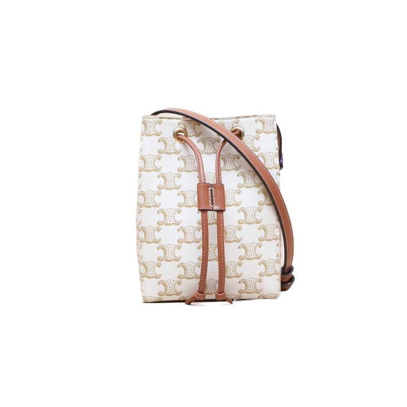 CELINE(思琳) 白色 PVC 凱旋門 sailor小水桶-0