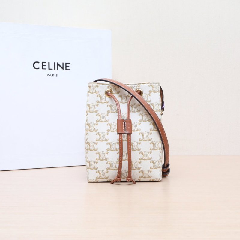 CELINE(思琳) 白色 PVC 凱旋門 sailor小水桶-1