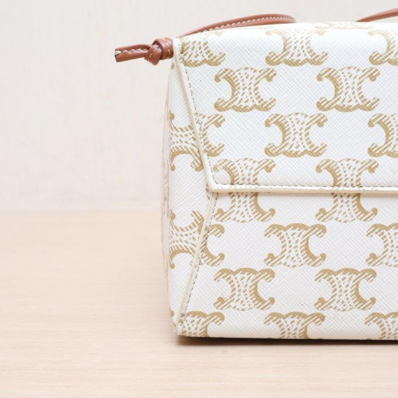 CELINE(思琳) 白色 PVC 凱旋門 sailor小水桶-6