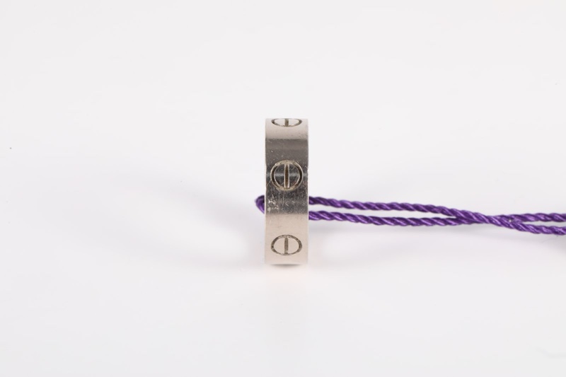 CARTIER(卡地亞) LOVE 18K金 寬版戒指 18k白金 18K白金 49 白金-1