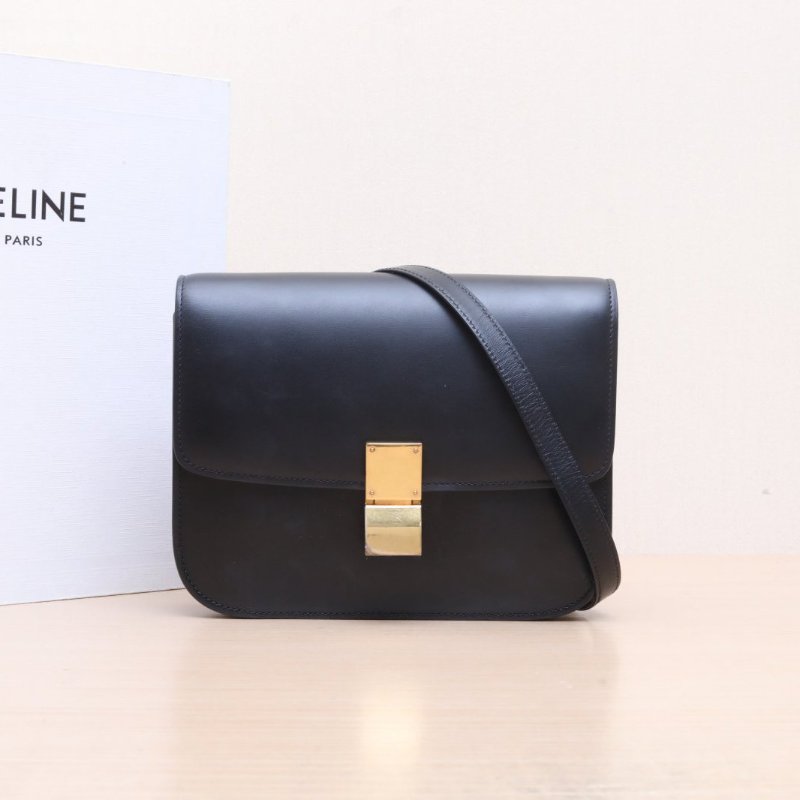 CELINE(思琳) Classic Box 中號 黑色 金扣-1
