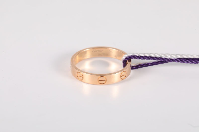 CARTIER(卡地亞) LOVE 18K金 窄版戒指 18K玫瑰金 玫瑰金 54 玫瑰金-3