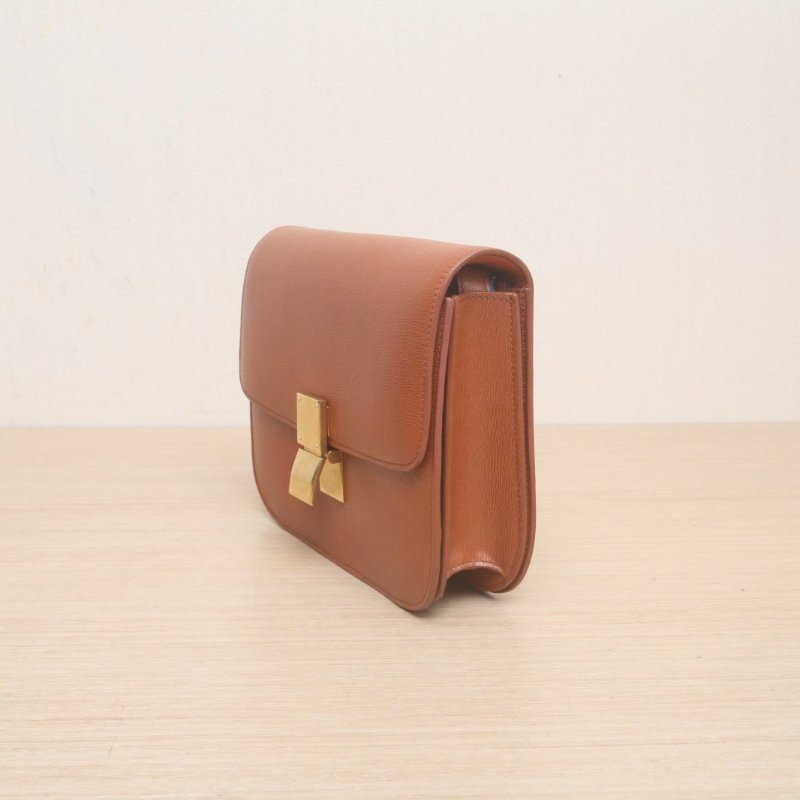 CELINE(思琳) Classic Box 中號 焦糖色 金扣-3