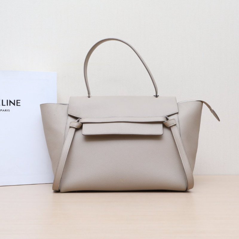 CELINE(思琳) 奶茶色 金扣 Belt 鯰魚包 大號 30CM-1