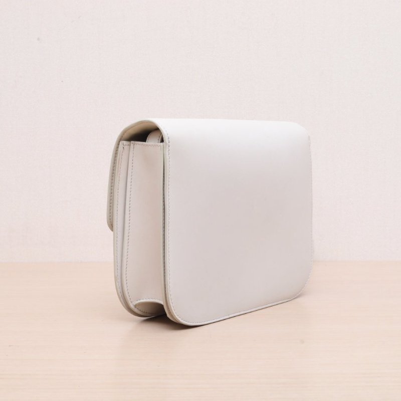 CELINE(思琳) Classic Box 中號 米白色 金扣-5