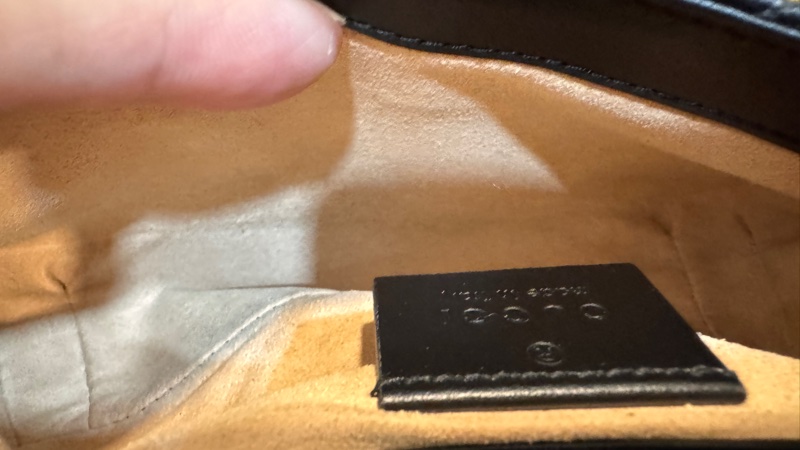 Gucci 馬蒙mini黑金鏈條包-14