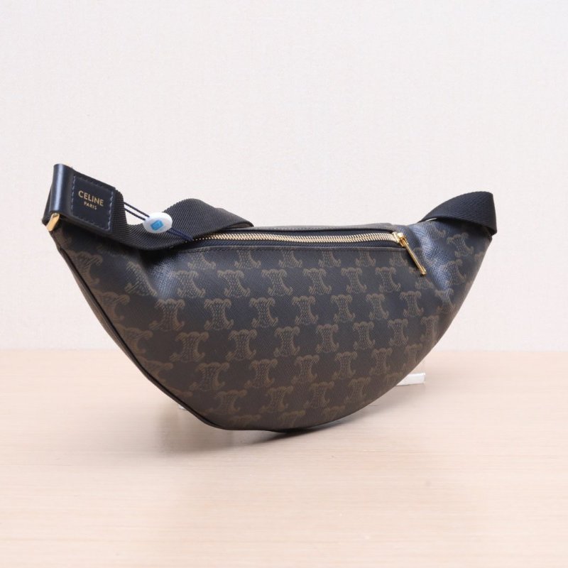 CELINE(思琳) 老花 PVC Triomphe CANVAS 胸包 腰包-5