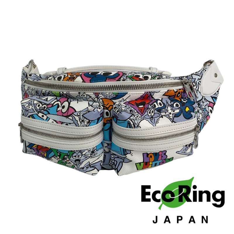 △ Louis Vuitton 路易威登 Bumbag Multipocket Printemps-Ete 2023 White, Multi-color Coated Canvas Sling Bag M21853 白色,多色塗層帆布護心袋 M21853 -257014598-0