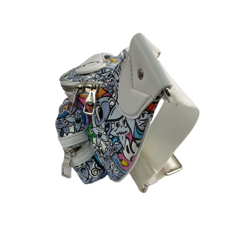 △ Louis Vuitton 路易威登 Bumbag Multipocket Printemps-Ete 2023 White, Multi-color Coated Canvas Sling Bag M21853 白色,多色塗層帆布護心袋 M21853 -257014598-2